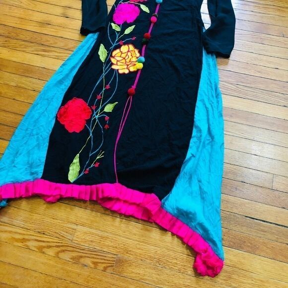 Zahra Rubab Designer Dress Size S Womens Silk - Picture 6 of 8